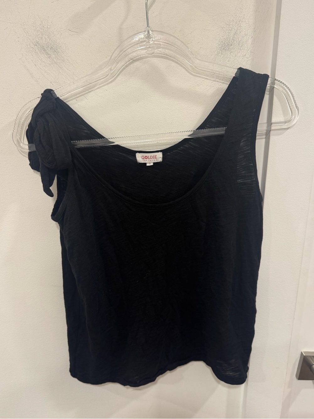 Goldie Black Tie-Shoulder Tank